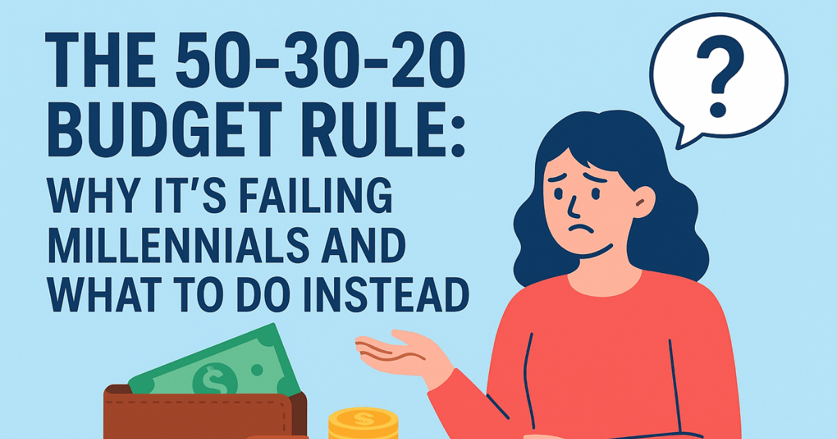The 50-30-20 Budget Rule: Why It's Failing Millennials and What to Do Instead