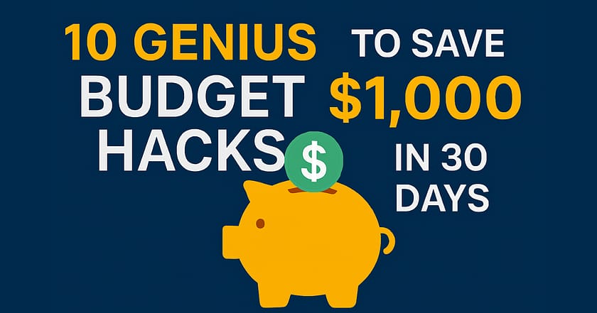 10 Genius Budget Hacks to Save $1,000 in 30 Days Without Feeling Deprived