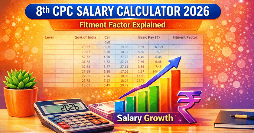 8th CPC Salary Calculator 2026 Fitment Factor Grade Wise – Complete Pay Table & Formula Guide