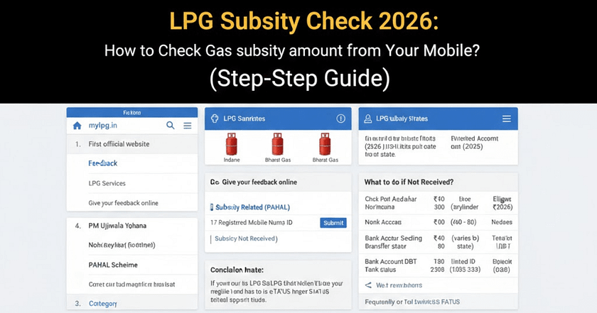 LPG Subsidy Check 2026 Mobile Guide